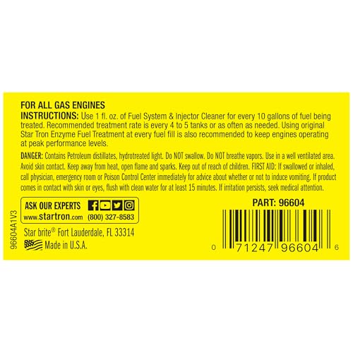 STAR BRITE 096604 Star Tron Fuel System and Injector Cleaner - 4 oz.