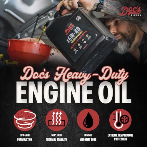Doc's Diesel 5W-40 Full Synthetic Heavy Duty Oil, CK-4 Cold Start, 2 Gal - color: Full Synthetic 5W-40, size: 2-Gallons