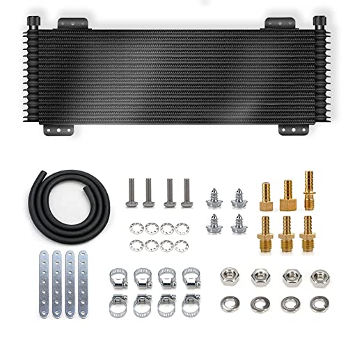 Transmission Cooler 40,000 GVW Trans Cooler Low Pressure Drop LPD47391 with Mounting Hardware 47391 Black - color: black