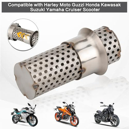 Motorcycle 51mm DB Killer Universal Exhaust Baffle Silencer - size: 51mm - Air Hole Model