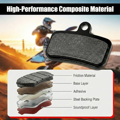 Brake Pads Front and Rear Compatible with Surron Light Bee X/S Talaria Sting R MX3 MX4, 6 Pcs Sintered Disc Upgraded Replacement Brake Pads for Electric Dirt Bike Sur-Ron - size: 6 pcs