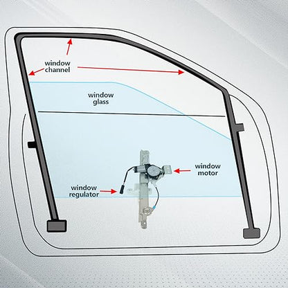FINDAUTO 748-538 Power Window Regulator for 2007-2012 for Dodge Caliber - style: 2007-2012 for Dodge Caliber