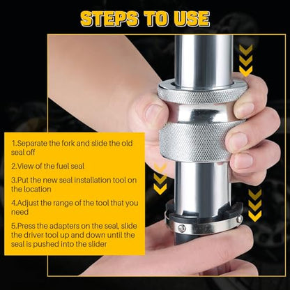 DASBET Motorcycle Adjustable Fork Seal Driver Tool 39-45mm