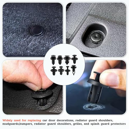 1501Pcs Car Retainer Clips & Plastic Fasteners Kit - 54 Sizes Auto Push Pin Rivets Set with Removal Tool, 10 Cable Ties, Sponge Cushions. 3-Layer Storage Box for Toyota Ford Honda (1501Pcs) - style: 1501pcs