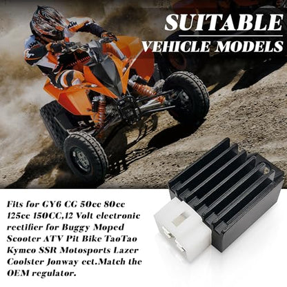 Voltage Regulator Rectifier 4 Pin 12V Full Wave for GY6 CG 50cc 125cc 150cc