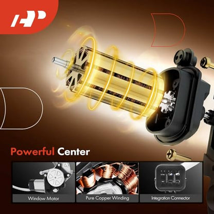 A-Premium Front Passenger Side Power Window Regulator with Motor (2-Pin) - style: Front Passenger Side (RH)