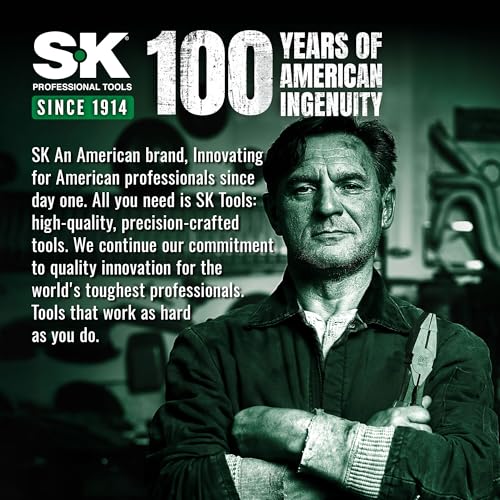 SK 7.5" Pliers Wrench, Smooth Parallel Jaw Water Pump Pliers, CR-V Steel - size: 7.5-inch Single