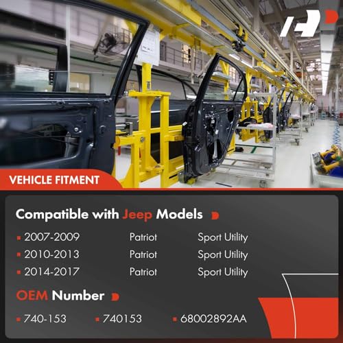 A-Premium Power Window Regulator Rear Passenger Side, Without Motor - style: Rear Passenger Side (RH)