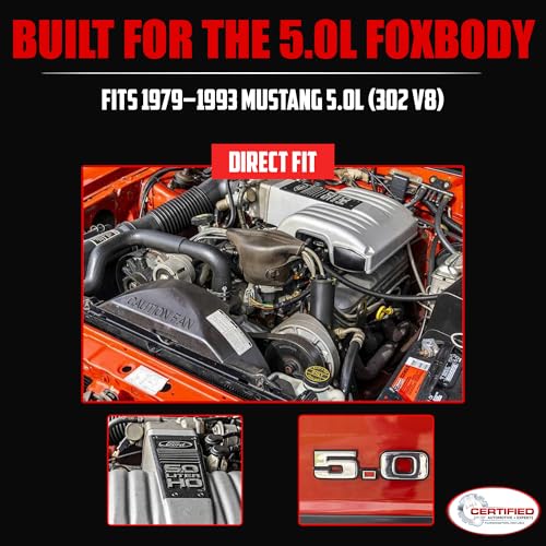 Black Shorty Headers 79-93 5.0L Ford Mustang Foxbody With Copper Gaskets - size: Black Thermal Coated Shortys 5.0L Fox Body