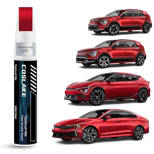 Car Touch Up Paint(Runway Red(CR5)) for Kia - color: Runway Red(CR5) for 2023-2026 Sportage/2021-2023 Sorento Hybrid/2022-2023 Sorento Plug-in Hybrid/2025-2026 K5/2018-2026 Niro/2022-2025 EV6/2019 Optima