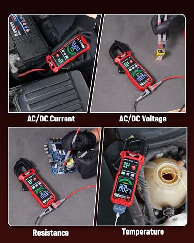 KAIWEETS Smart Digital Clamp Meter, 2026 Intelligent Auto Ranging Multimeter 600A TRMS 6000 Counts, NCV, Inrush, Auto Measure AC DC Voltage/Current Continuity Temperature Resistance Capacitance Diode