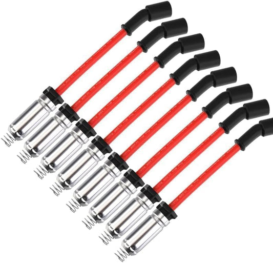 10.2MM Spark Plug Wire Set for Silverado Sierra 5.3L 6.0L 6.2L 6.6L V8 Red