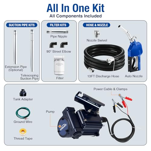 12V Fuel Transfer Pump Kit 18 GPM