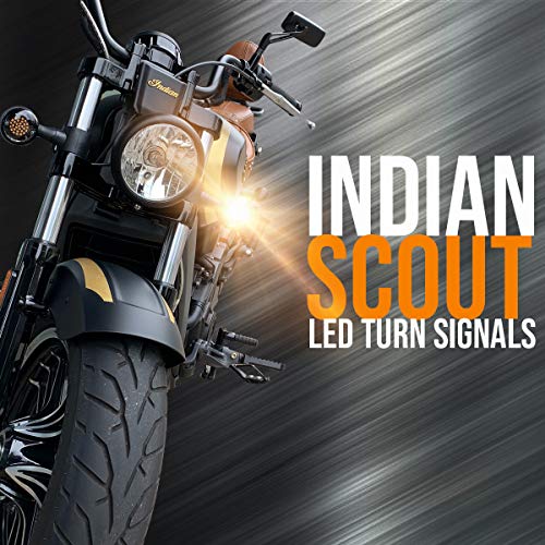 Eagle Lights Sunburst LED Front and Rear Turn Signals, fits Indian Scout, Pair of 2 - color: Scout LED Turn Signals