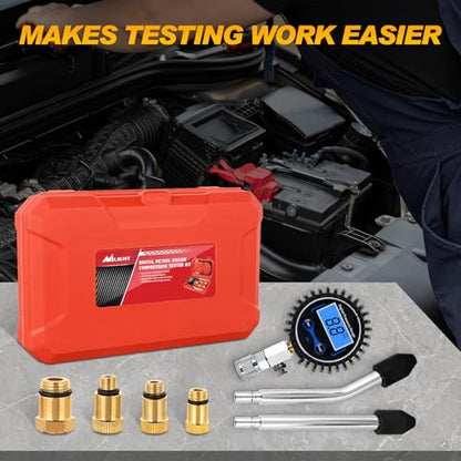 Nilight Compression Tester Kit, Digital Engine Compression Gauge - color: Digital