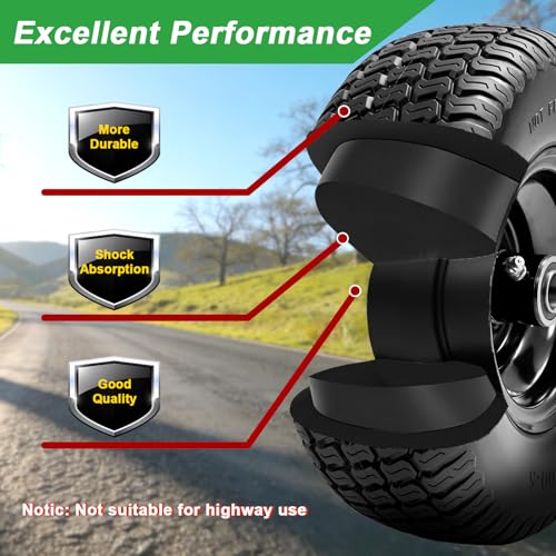 11x4.00-5 Flat Free Lawn Mower Tires and Wheel,Zero Turn Lawn Mower Replacement Tires,11x4-5 Solid Tractor Turf Tire with 3.4" Centered Hub, 3/4" & 5/8" & 1/2" Bushings (2-Pack) - size: 11x4-5 Flat Free Tire(Black Rim)
