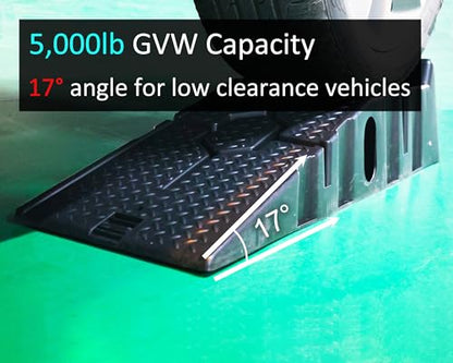 X-Haibei Pair Car Vehicle Ramps for Oil Changes or Home Garage Maintenance, 5500lb Load Rating Pair, Lifts Vehicles 6.3" High，Truck Service Ramps, Trailer Park