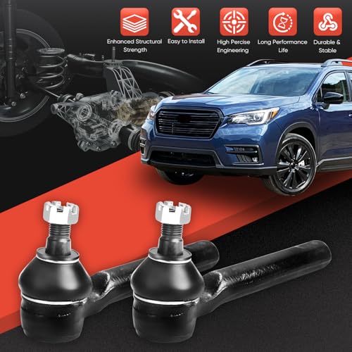 2pc ES3712 Front Outer Tie Rod End Compatible with 2005-2006 Saab 9-2X, 1993-1995 Subaru Impreza AWD, 1996-2016 Impreza, 1993-2014 Legacy, 1998-2022 Forester, 2006-2007 B9 Tribeca - size: ES3712