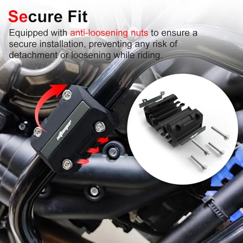 Xitomer 1 Pair 22mm/25mm/28mm Engine Guard Bumper Crash Bar Sliders - color: Titanium