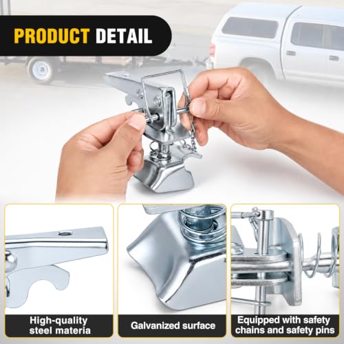 Nilight 2" Trailer Coupler Repair Kit with Chain 3500 lb Capacity - color: 2"/3500LBS