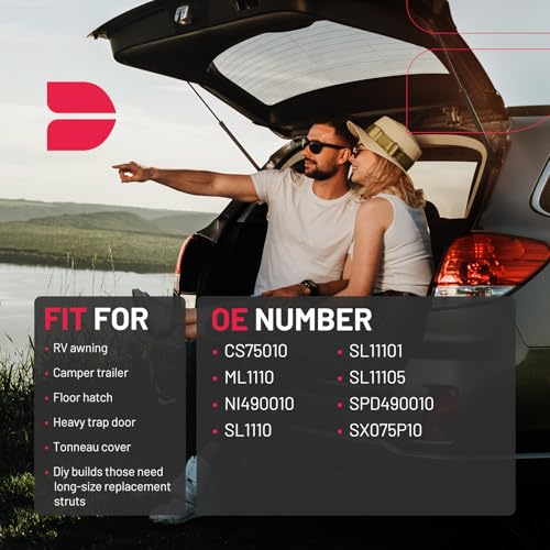 BDFHYK CS75010 7.5inch 10LBS/45N Gas Shocks Struts Lift Support for Leer Camper Shell Rear Topper Window Pickup Cap Canopy Toolbox Cabinet Lid Motorhome Door Gas Springs Set of 2 - size: 7.5 Inch 10 Lbs