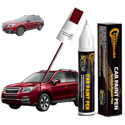 H2Q Venetian Red Pearl Car Touch Up Paint for Subaru, Color Accurate Car Paint Scratch Repair Pen Kit Quick & Easy Fix Vehicle Chips and Automotive Nicks Scuff - color: H2Q Venetian Red Pearl for Crosstrek/ester-models/Impreza/Legacy-models/Outback/Tribec
