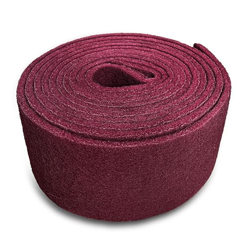 Premium 5" x15' Maroon Scuff Pads 7447Multi-Purpose Surface Preparation Pad forCar Auto Body, Woodworking, Paint PrimerPrep, Scuffing, Sanding & Scouring - size: 5 Inches*15 Feet