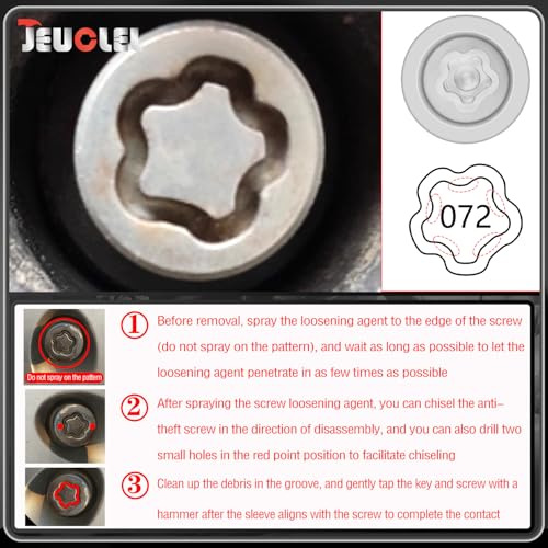 10PCS Wheel Locking Nut Key Kit Compatible with Nissan Infiniti - size: socket set 10pc