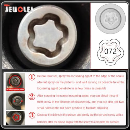10PCS Wheel Locking Nut Key Kit Compatible with Nissan Infiniti - size: socket set 10pc