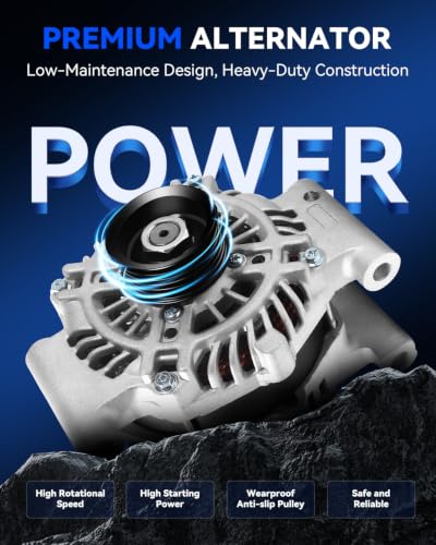New Alternator Replacement for 2009-2012 Ford Escape, 2010-2012 Fusion, 2009-2011 Mercury Mariner, 2010-2011 Milan, 2009-2011 Mazda Tribute, 3.0L V6,12V 150A 6-Groove Pulley, 11411N - size: 11411N