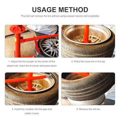 Manual Tire Changer, Portable Hand Bead Breaker Mounting Tool for 8" to 16" Tires, Compatible for Car Truck Trailer, Tire Mounting Machine