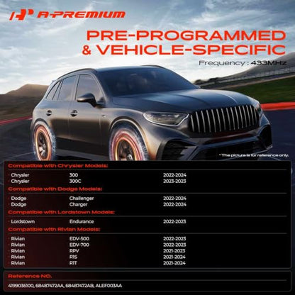 A-Premium 433MHz Pre-programmed TPMS Sensor Tire Pressure Monitoring Sensor