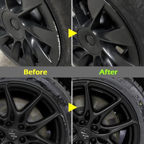 FOLLOWIN Matte Black Rim Touch Up Paint, Car Wheel Scratch Repair Kit - color: matte black