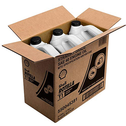 ROTELLA 550045381-3PK T1 40 1 Gal. 3pk. Cf/CF-2 Motor Diesel Oil, 1 Gallon, 3 Pack - size: 1 Gallon, Pack of 3, style: New Packaging