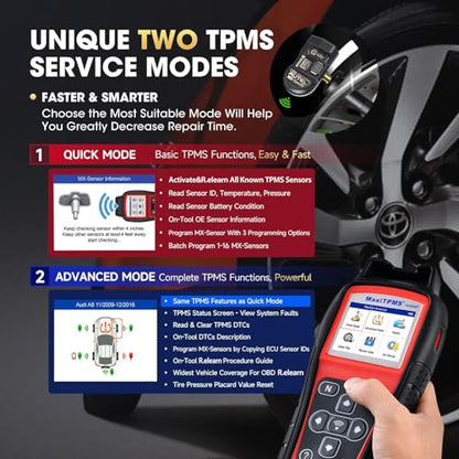 Autel TPMS Programming Tool TS508WF KIT, w/ $300 8PCS Sensor & 4PCS Valves