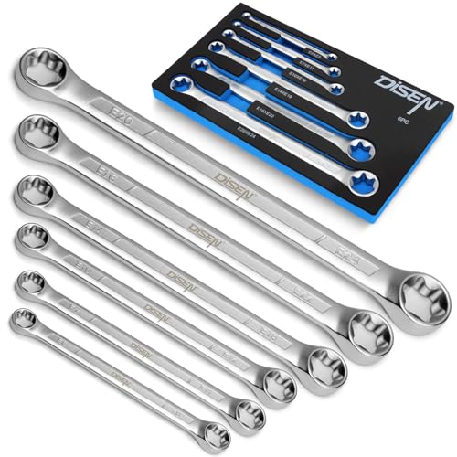DISEN 6-Piece E-Torx Wrench Set Double Box End Wrench Set - size: 6PCS
