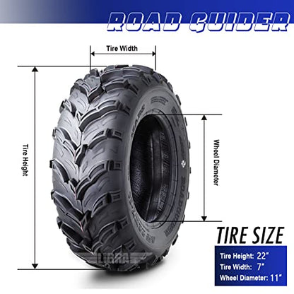 ROADGUIDER ATV Mud Tire 22x7-11 6PR for Honda Recon 250 Suzuki Ozark 250 - size: 22X7-11