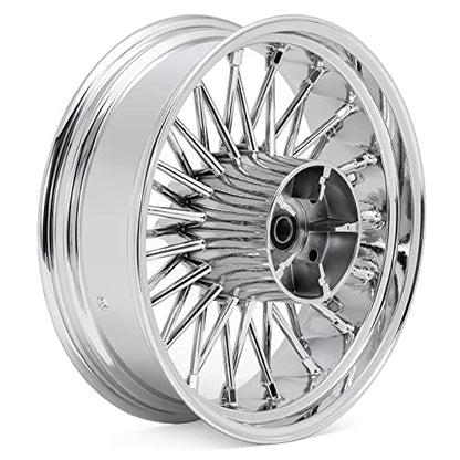 TOFR 18x5.5 Rear Fat Spoke Wheel For Harley Touring Baggers 2009-2025 - color: Chrome, size: Rear:18x5.5
