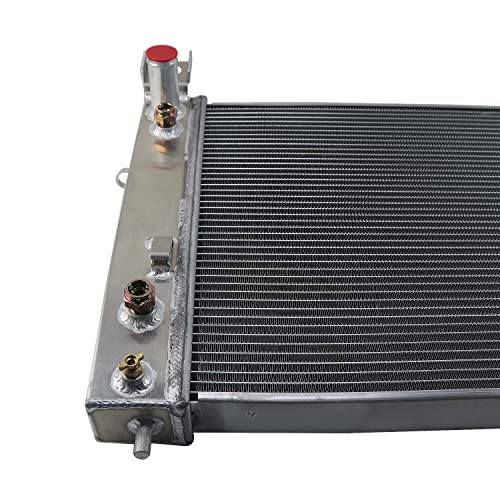 CoolingCare All Aluminum Double Oilcooler 3 Row Radiator for 1999-2011 Chevy Silverado, GMC Sierra 1500 2500 Series V8 Engine (19" x 40" OVERALL)