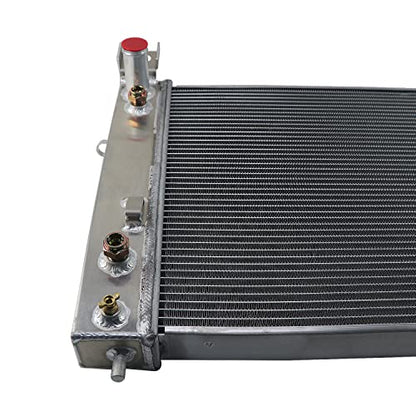 CoolingCare All Aluminum Double Oilcooler 3 Row Radiator for 1999-2011 Chevy Silverado, GMC Sierra 1500 2500 Series V8 Engine (19" x 40" OVERALL)