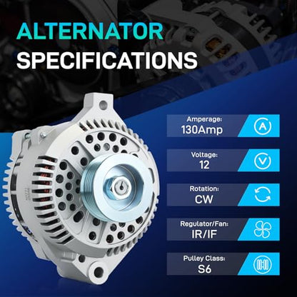 BDELI 7771-6G2 New Alternator Fit for Ford 1994-2000 Mustang - size: 7771N-6G2