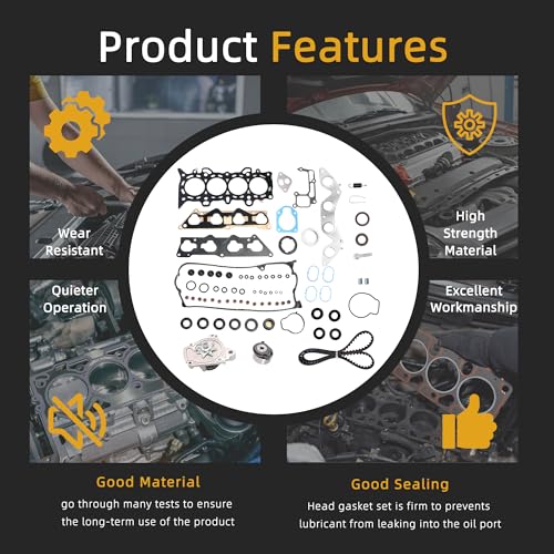 Head Gasket Set with Timing Belt Kit, 1.7L, HS26236PT-2 - style: for Civic 1.7L 01-05