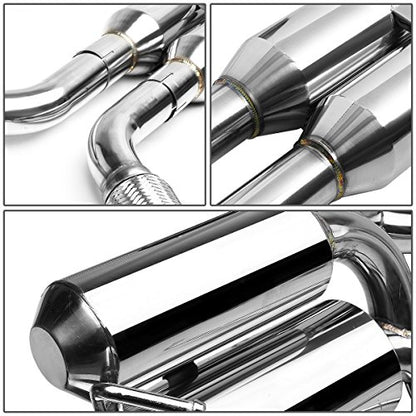 Auto Dynasty 4.5" Clamp-On Catback Exhaust Tip System For 09-19 Nissan 370Z