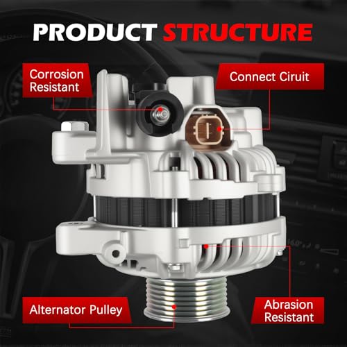 11176 Alternator 12V 80Amp Fits for Honda for Civic 2006 2007 2008 2009 2010 2011 1.8L Automotive Replacement Alternator OE 31100RNAA01RM, 400-48050, 213-9718, 210-4236 - size: 11176 | 80A