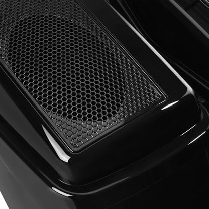 TCT-MOTORPARTS 5" Extended Hard Saddlebags 5" x 7" Speakers Cutout Fit For Harley 2014-2024 Touring Road King, Road Glide, Street Glide, Electra Glide, Ultra-Classic - color: 5" Extended Saddlebags w/5x7" Speakers Lids