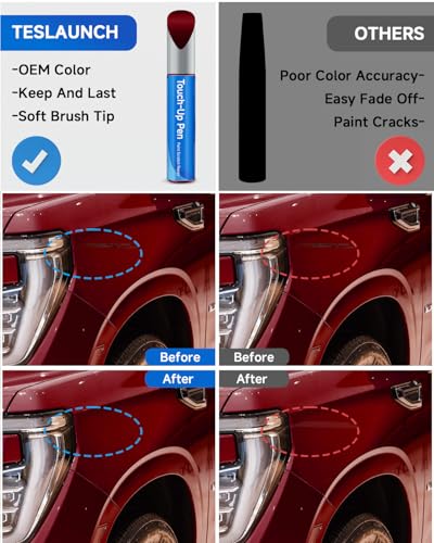 Radiant Red Tintcoat/Volcanic Red GNT/WA170H Touch Up Paint Pen Compatible with GMC– DIY Car Paint Scratch Repair Kit, Automotive Paints, Exact Color Match for Scratches, Rust & Chip Repair - color: Radiant Red Tintcoat/Volcanic Red