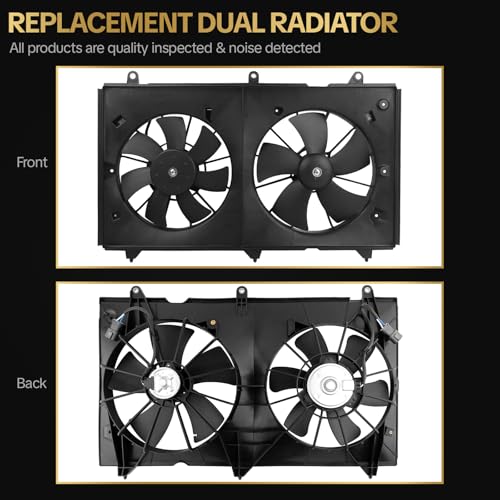620-225 AC Condenser Cooling Radiator Fan Assembly Fits for 2003 2004 2005 2006 2007 Accord L4 2.4L Gas 620225 630840 - size: Accord L4 2.4L Gas 2003-2007