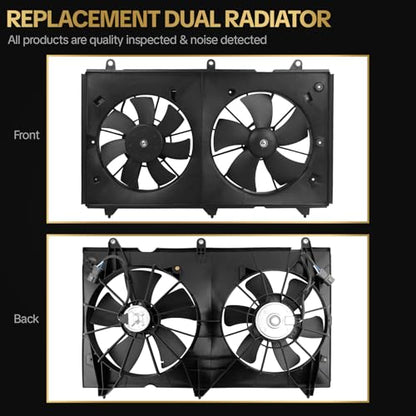 620-225 AC Condenser Cooling Radiator Fan Assembly Fits for 2003 2004 2005 2006 2007 Accord L4 2.4L Gas 620225 630840 - size: Accord L4 2.4L Gas 2003-2007
