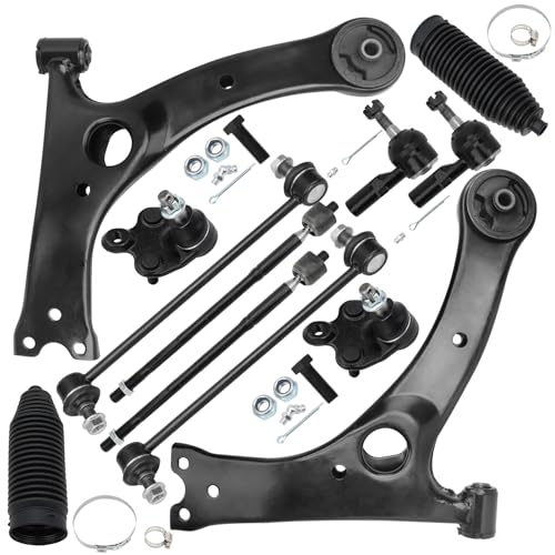 Front Suspension Kit Lower Control Arm Ball Joint Tie Rod End - size: CAK1327