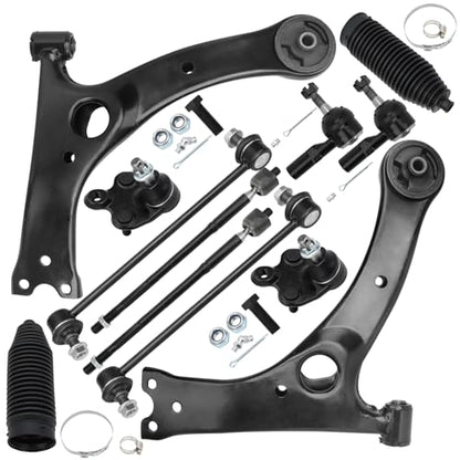 Front Suspension Kit Lower Control Arm Ball Joint Tie Rod End - size: CAK1327